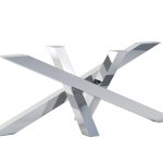 Pied de table en acier inoxydable chromé Milan Heavy XL