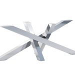Pied de table en acier inoxydable chromé Milan Heavy XXL