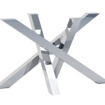 Pied de table en acier inoxydable Chrome Milan M