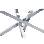 Pied de table en acier inoxydable Chrome Milan L