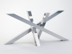 Pied de table en acier inoxydable Chrome Milan L – Image 2
