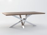 Pied de table en acier inoxydable Chrome Milan L – Image 4