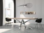 Pied de table en acier inoxydable Chrome Milan L – Image 3