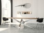 Pied de table en acier inoxydable Chrome Milan XL – Image 3