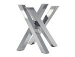Pied de table en acier inoxydable Chrome Milan S