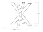 Pied de table en acier inoxydable Cross S – Image 5