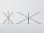 Base de table en acier inoxydable Cross L – Image 4