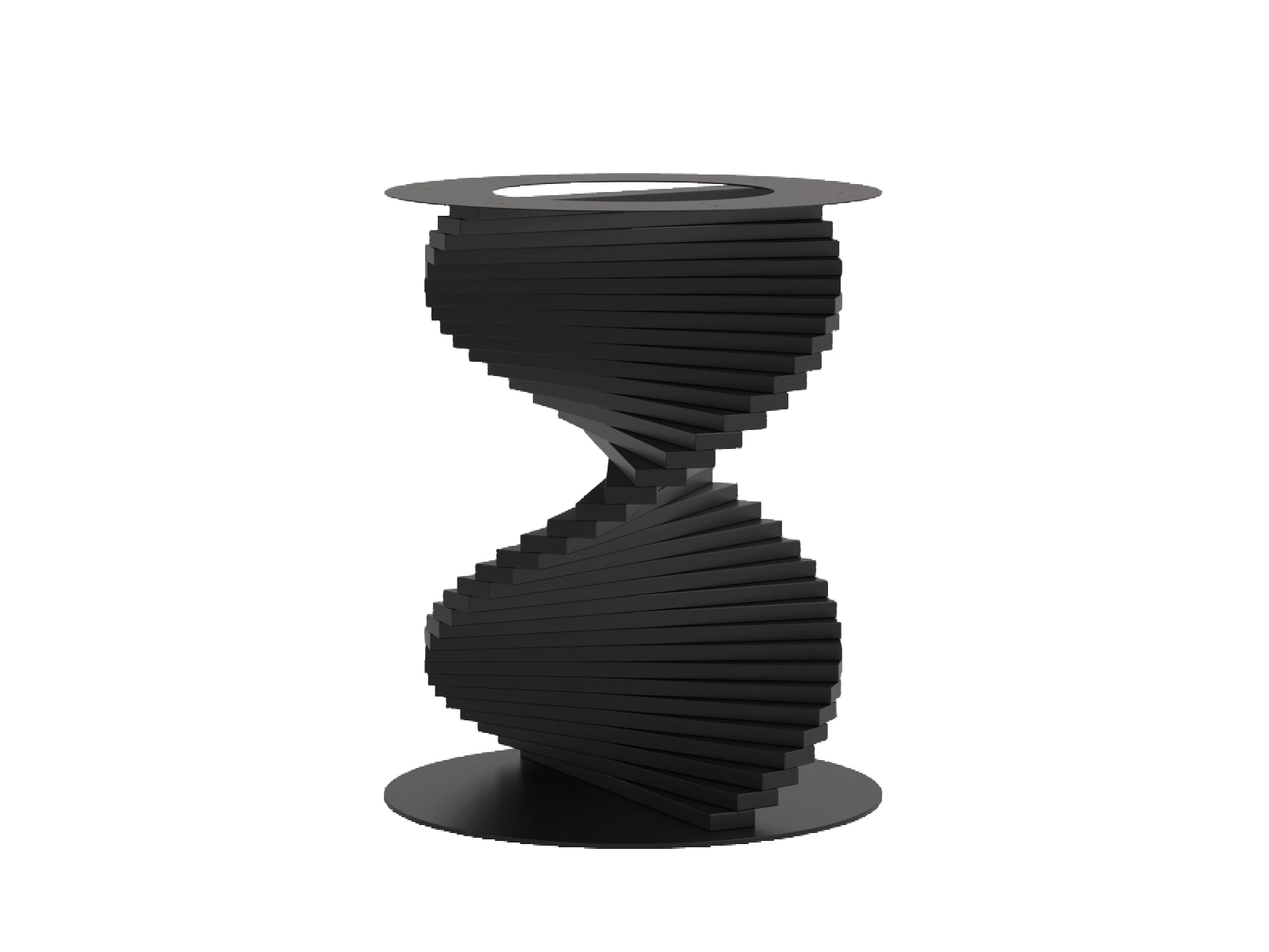 np144-60x60x72-cza Base de table Helix – Image 1