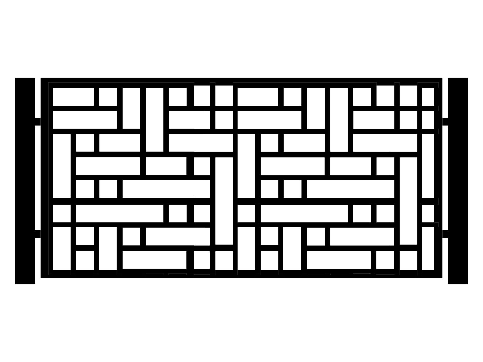 por000-geo30-100-cza Panneaux de clôture Claudia 200×100 cm – Image 1