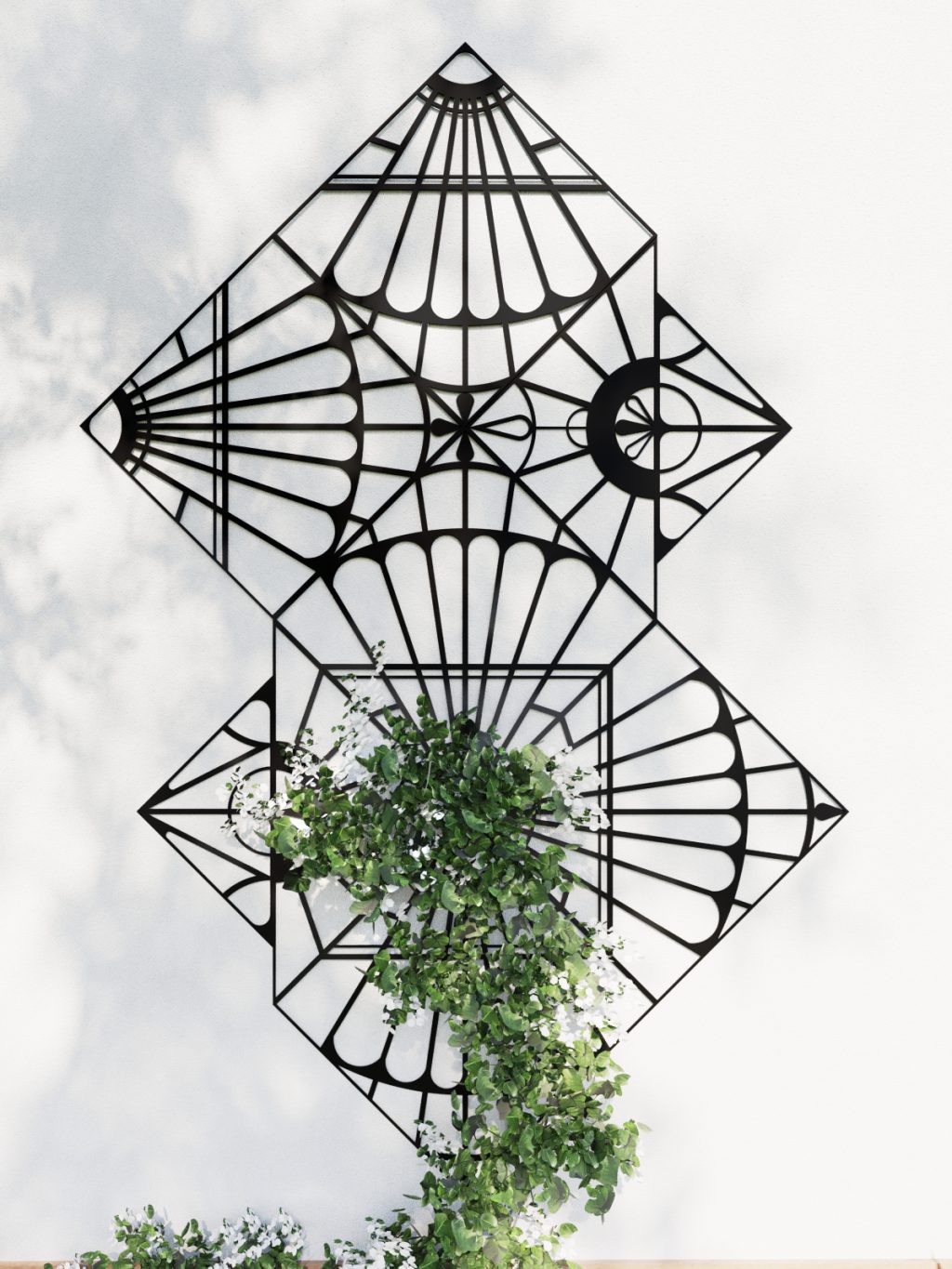 Décoration murale en métal pour plantes grimpantes Treillis Paro L 80x80 cm – Image 3