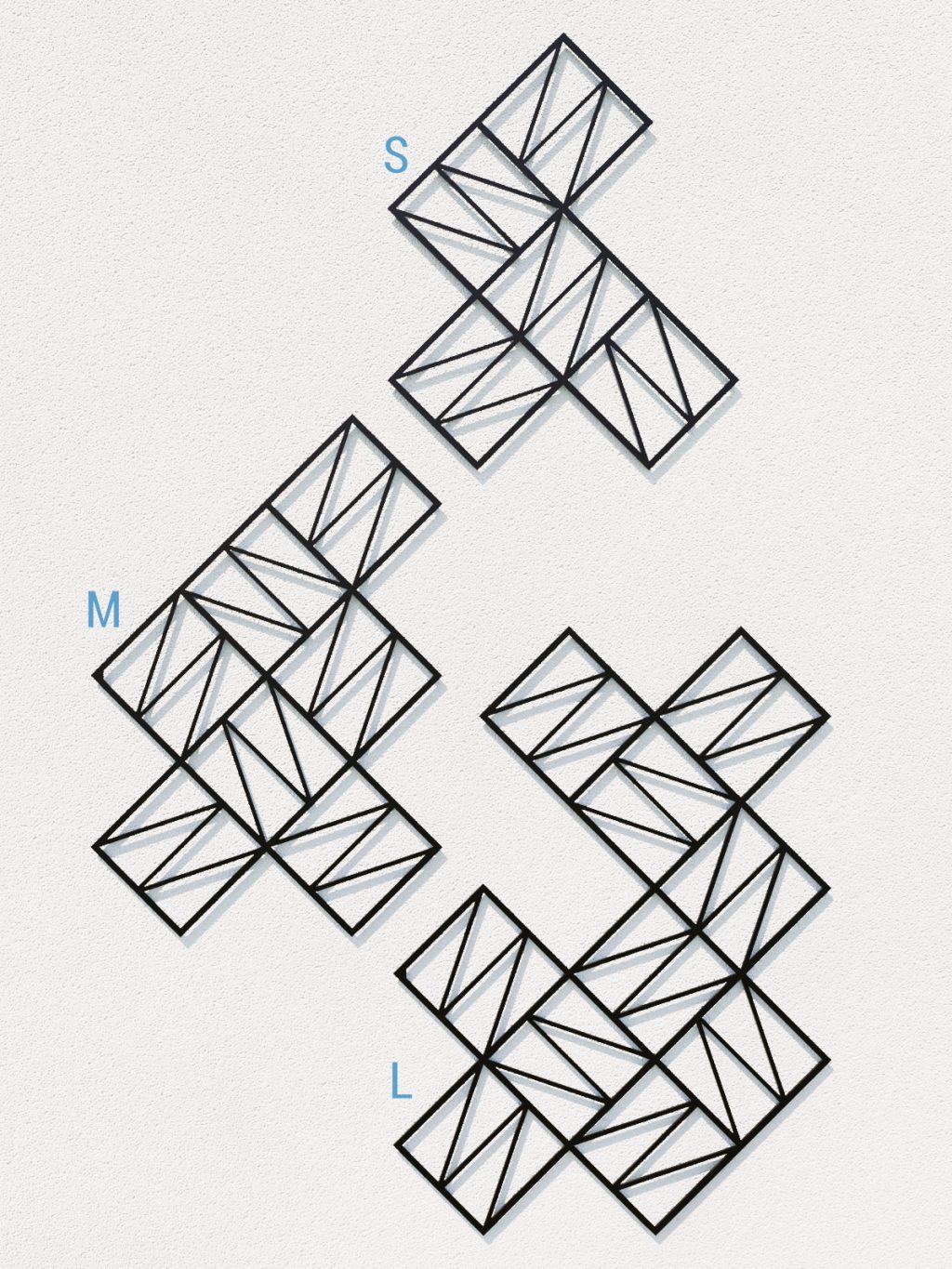 Décoration murale en métal pour plantes grimpantes, treillis Zigzag S 58x58 cm – Image 3
