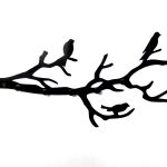 Porte-manteau mural en métal Branche WIE112 60 cm