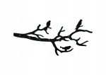 Patère murale en métal Branche WIE112 80 cm