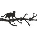 Patère murale en métal Branche WIE122/30