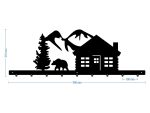 Porte-manteau mural en métal Montagnes 90 cm – Image 3