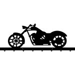 Long porte-manteau métallique Motor 100 cm