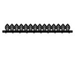 Long porte-manteau en métal Feuilles 100 cm