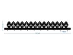 Long porte-manteau en métal Feuilles 100 cm – Image 3
