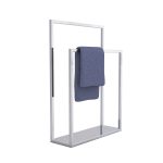 Porte serviette sur pied acier inoxydable chromé M