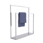 Porte serviette sur pied acier inoxydable chromé L