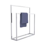 Porte serviette sur pied acier inoxydable chromé L