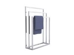 Porte serviette triple sur pied chromé M