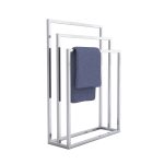 Porte serviette triple sur pied chromé M