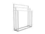 Porte serviette triple sur pied chromé L – Image 2