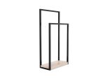 Porte serviette sur pied avec base en bois S – Image 2