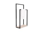 Porte serviette sur pied avec base en bois S