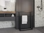 Porte serviette T sur pied en m?tal L – Image 3