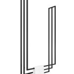 Porte serviette de plafond Long triple L