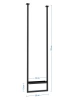 Porte serviette de plafond avec étagère XS – Image 4