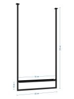 Porte serviette de plafond avec étagère M – Image 4