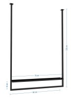 Porte serviette de plafond avec étagère L – Image 4