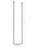 Porte serviette de plafond unique Tube Long XS – Image 4