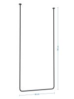 Porte serviette de plafond unique Tube Long M – Image 4