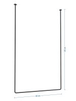 Porte serviette de plafond unique Tube Long L – Image 4