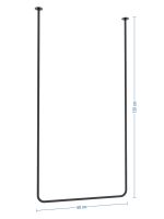 Porte serviette de plafond unique Tube M – Image 4