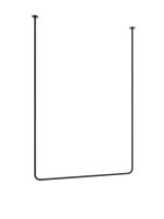 Porte serviette de plafond unique Tube L – Image 2