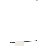 Porte serviette de plafond unique Tube L