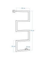 Porte serviette mural loft Long acier inoxydable chromé XS – Image 5