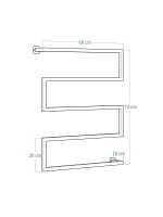 Porte serviette mural loft Long acier inoxydable chromé M – Image 5