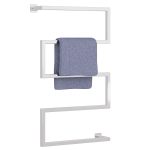 Porte serviette mural loft Long acier inoxydable chromé S