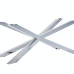 Pied de table sous verre Pajak chrome XL