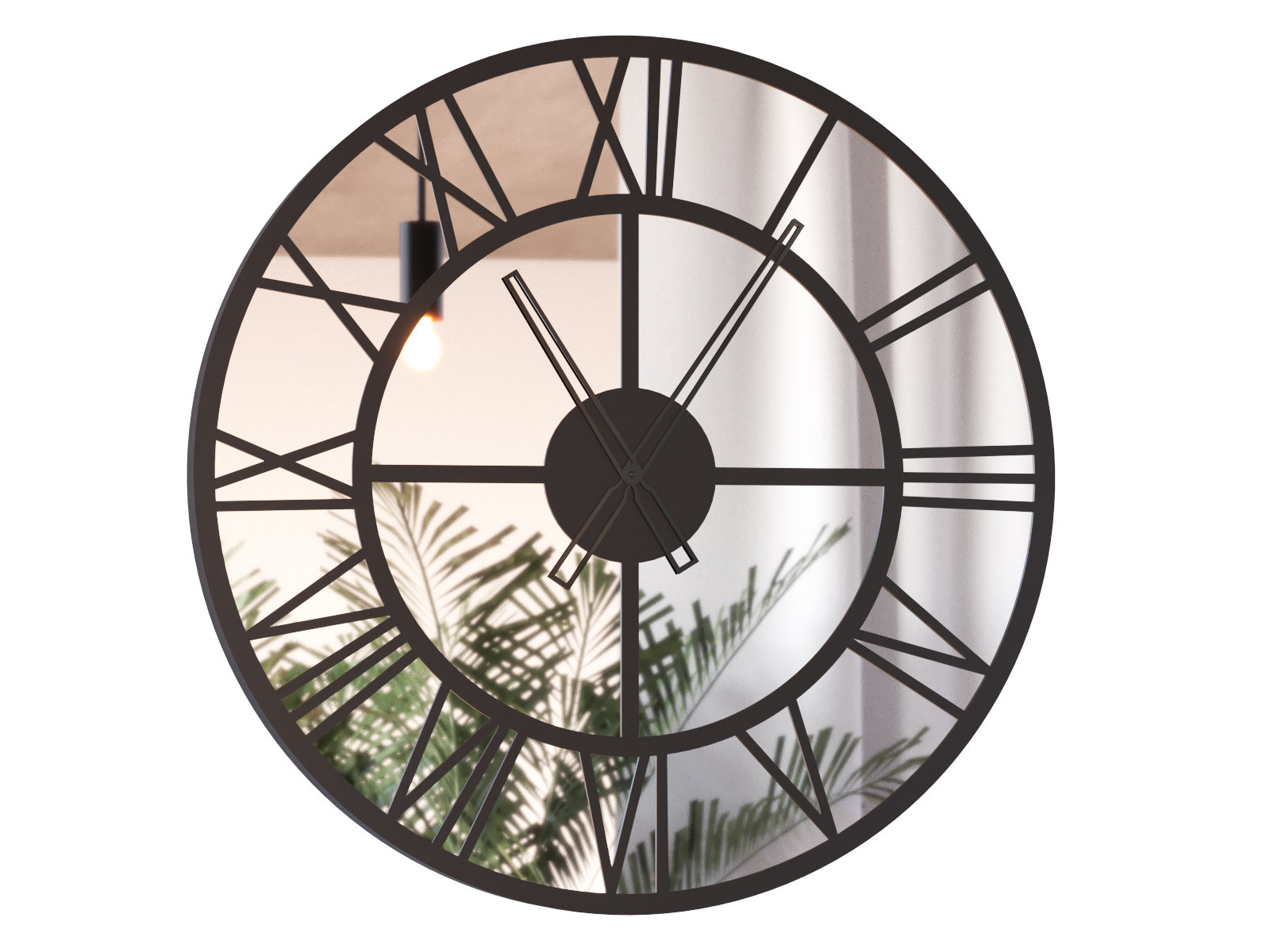 zel001-60 Horloge Miroir Roma Loft 60 cm – Image 1