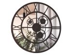 Horloge Miroir Loft Engrenages 60 cm