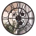 Horloge Miroir Loft Engrenages 70 cm