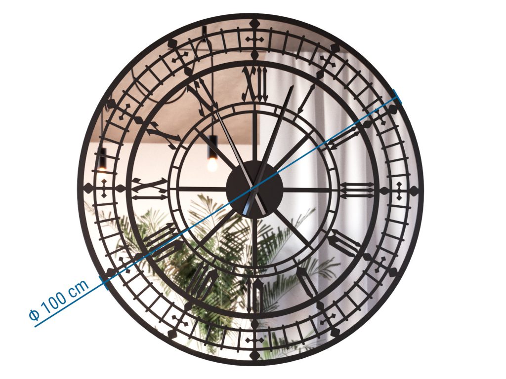 Décoration de la maison horloge murale grand miroi... - Grandado