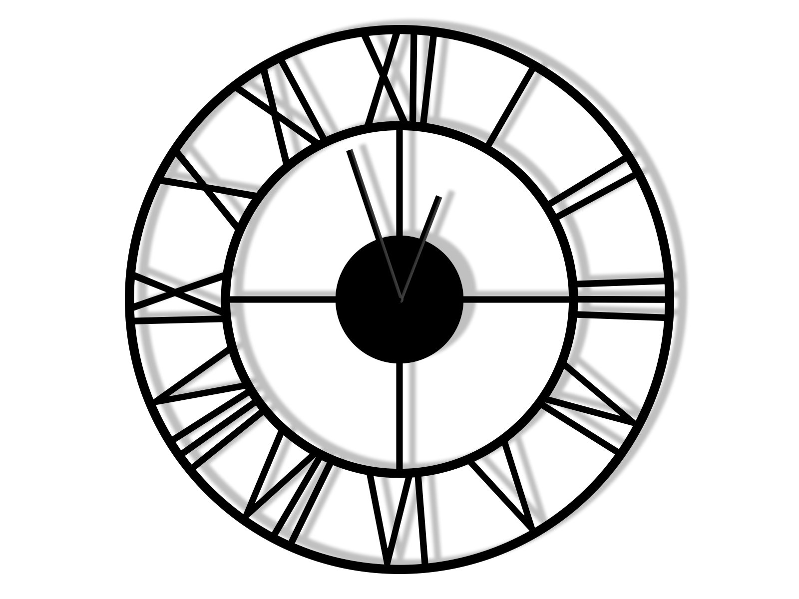 zem001-50-cza Horloge Murale Roma Loft 50 cm – Image 1